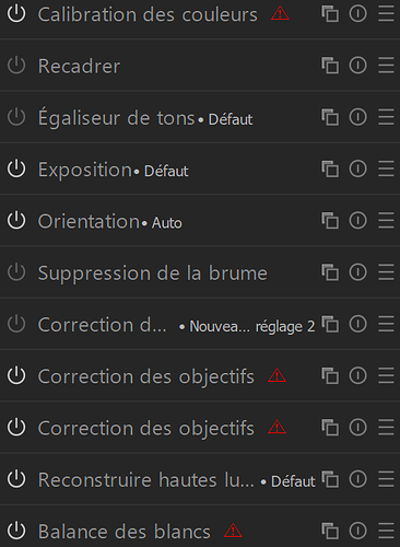 Module correction des objectifs